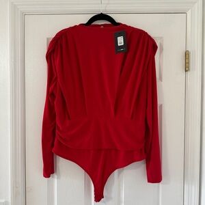Women's Red Bodysuit Top in Size 2X